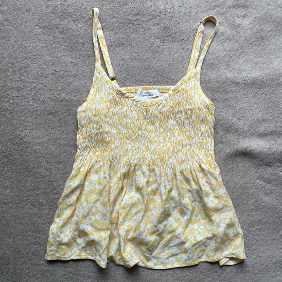 Urban romantics yellow floral summer tank top - Picture 1 of 3